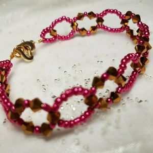 Pink elegance bracelet (handmade)